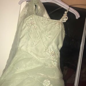 Mint green dress for young girls